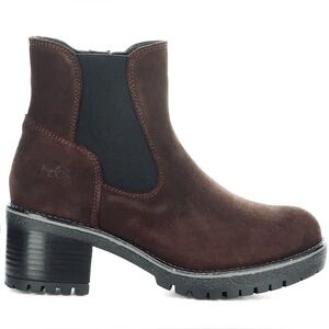 Bos. & Co. Size 7.5 Brown Nubuck Leather Casual Dress Boots/Zipper/Waterproof